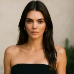 کندال جنر با لباس مشکی شفاف