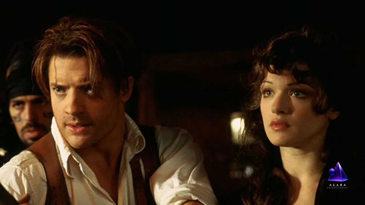 Brendan Fraser and Rachel Weisz